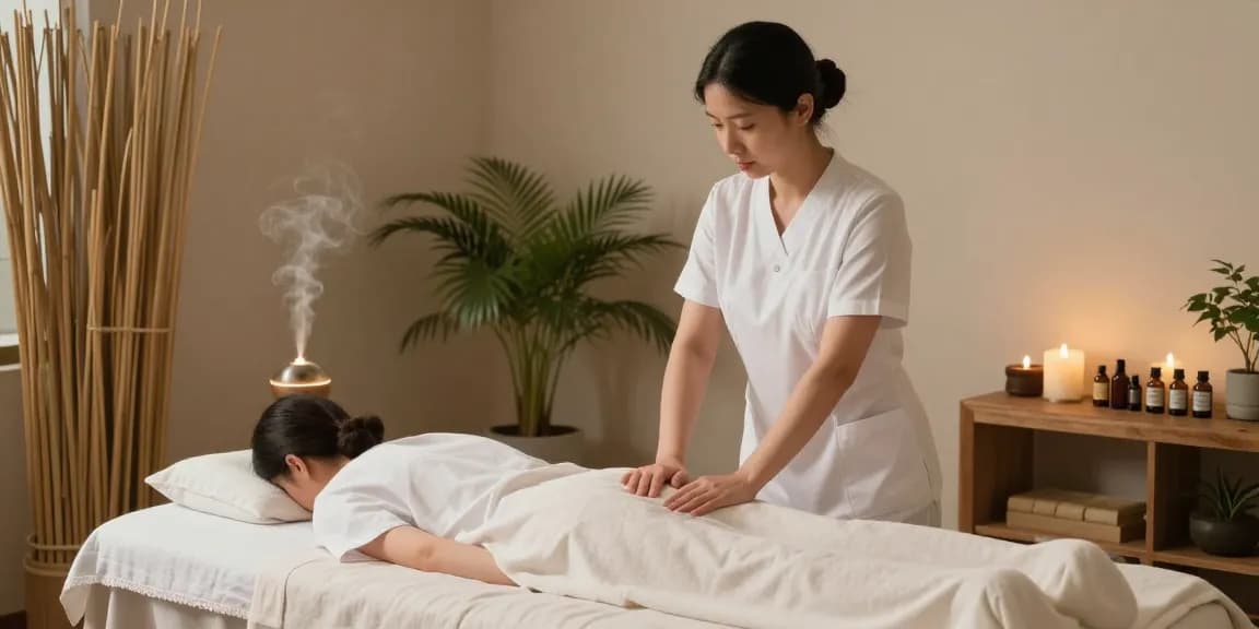 Experience high-quality 고양출장안마 in a tranquil massage therapy room with calming decor and essential oils.