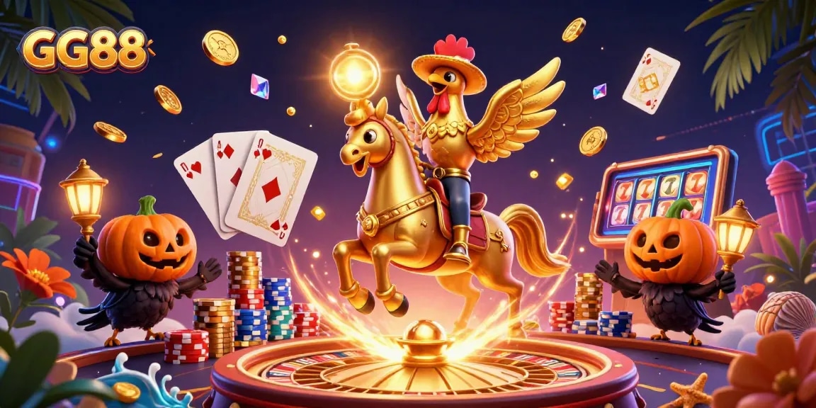 Engage in thrilling gameplay at GG88 with vibrant casino elements and exciting winnings.