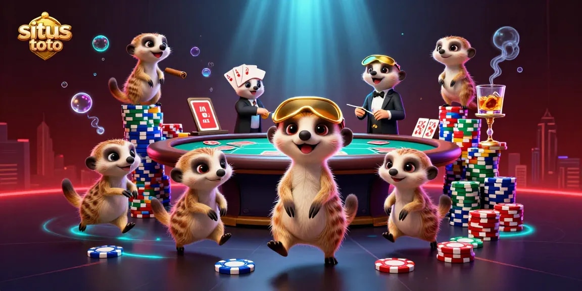 Engage with situs toto as meerkats master the casino with vibrant poker action.