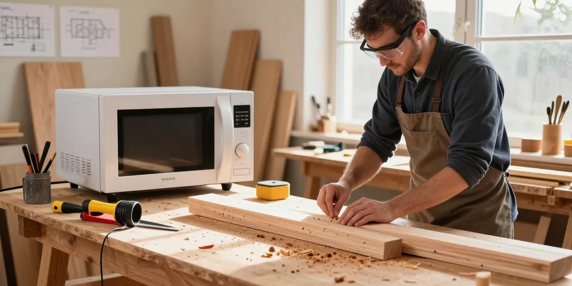 Shashel equipment in a woodworking workshop eliminating wood pests.