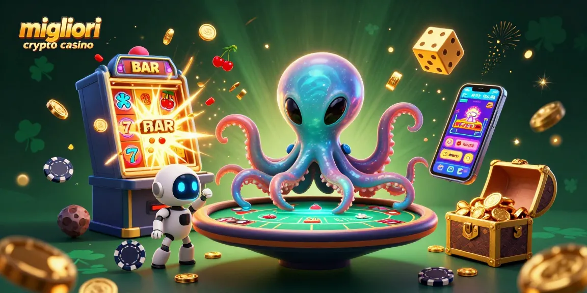 Gioca ai migliori crypto casino con l'esplosione di premi e un divertente polpo alieno.