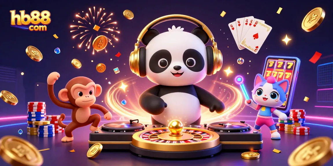 Engage in the thrilling world of hb88 com with vibrant casino characters in a dynamic celebration.