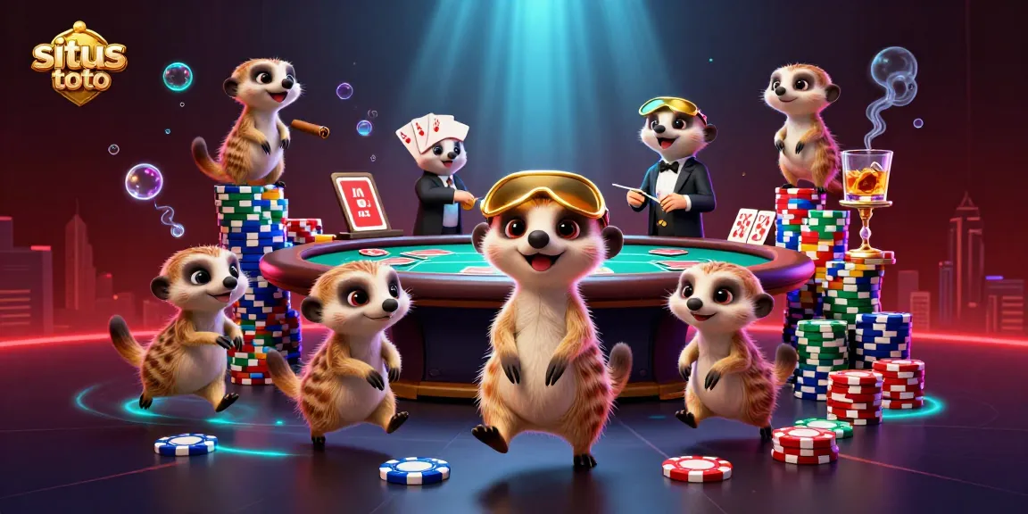 Engage with situs toto as meerkats master the casino with vibrant poker action.