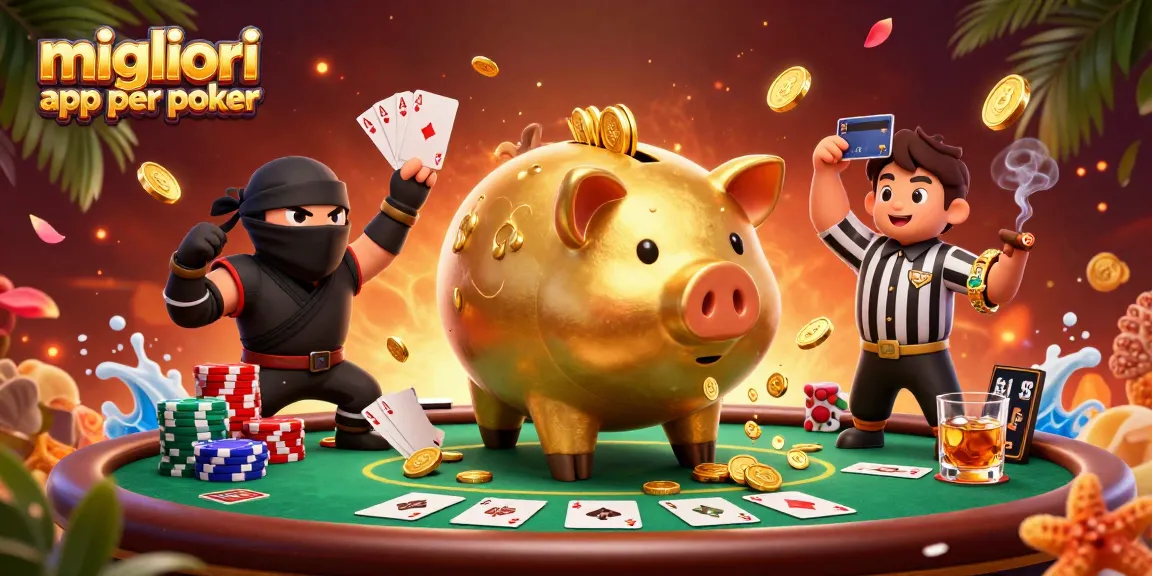 I migliori app per poker mostrano i personaggi in una dinamicità frizzante attorno al tavolo verde, pieni di chip e vincite