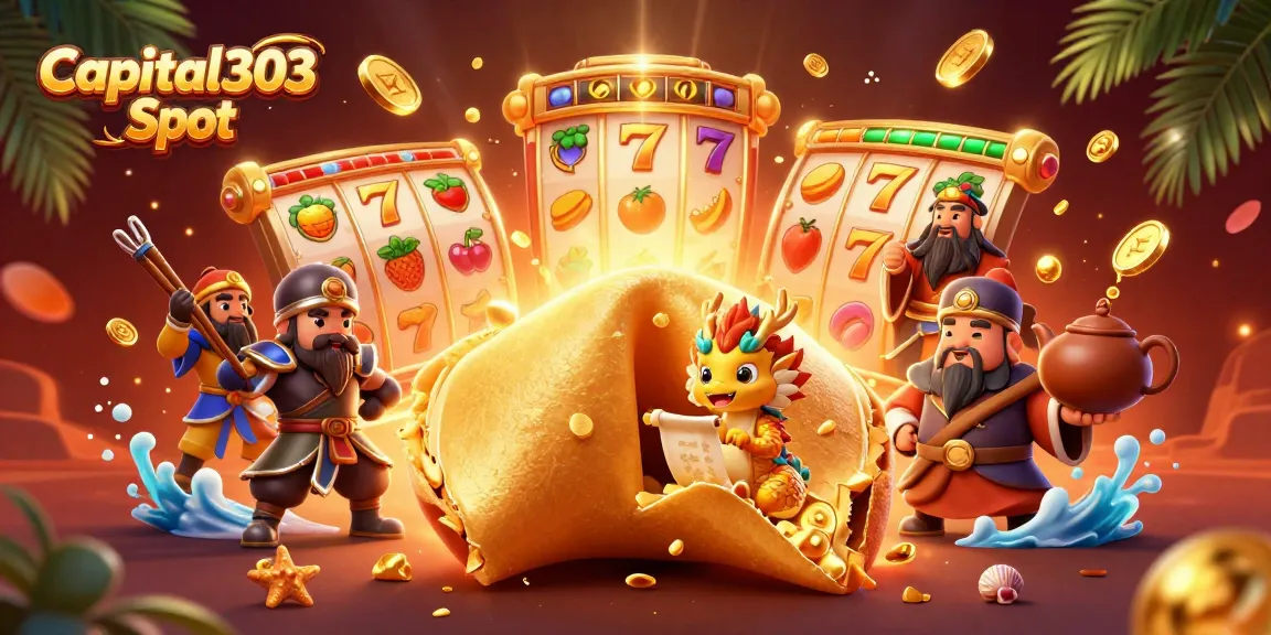 Experience thrills at Capital303 Slot with vibrant slot reels and engaging characters.