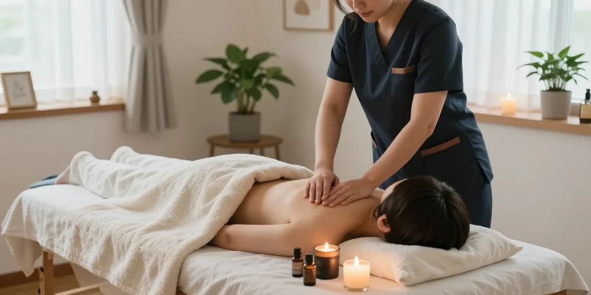 Personalized 용산출장마사지 session with a professional therapist in a cozy, relaxing environment.