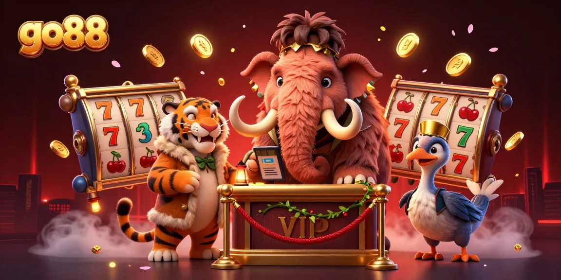 Experience thrilling wins with go88's dynamic casino scene featuring exciting slot reels.
