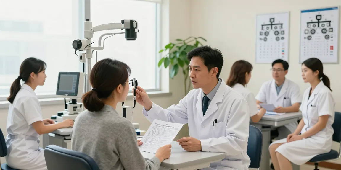 Consultation at SNU Eye Clinic, showcasing personalized care during eye treatment, emphasizing advanced eye care services.