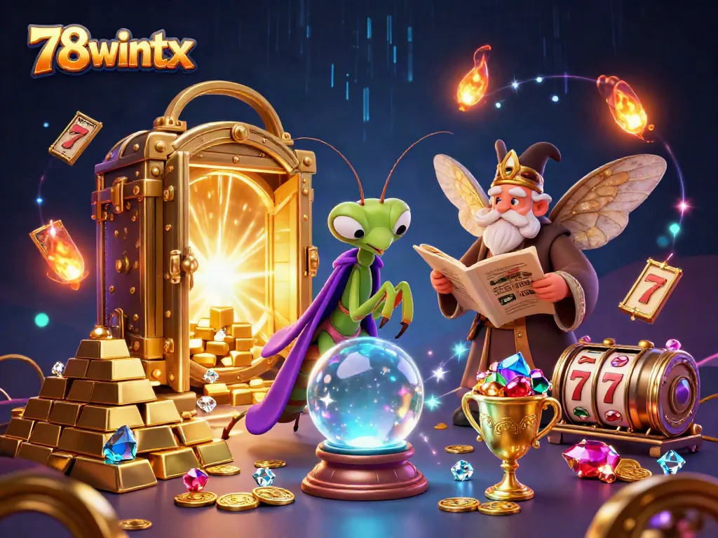 Players engage with the vibrant, magical 78wintx casino experience through vibrant characters and rich elements.