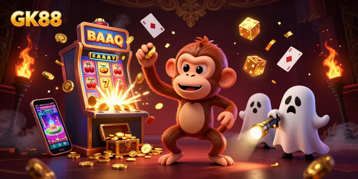 Experience GK88's thrilling atmosphere with vibrant characters and exciting casino elements.