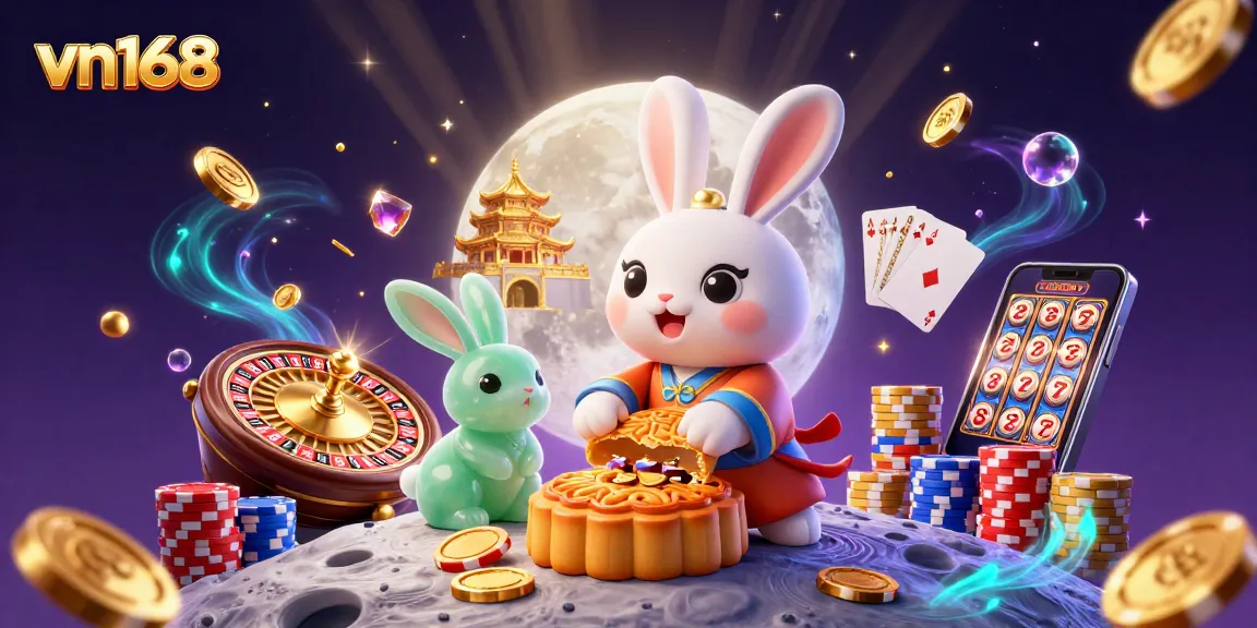 Engage with vn168 live casino thrills featuring the moon rabbit and vibrant gambling elements.