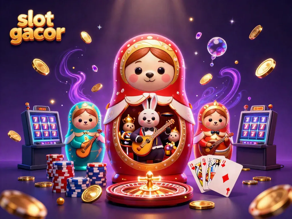 Experience the thrill of slot gacor with dynamic casino characters and vibrant game elements.