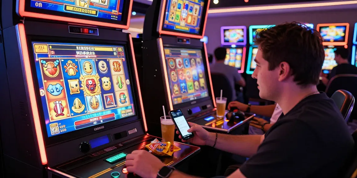 Exciting gaming scene featuring wd138 daftar on colorful slot machine interface, player fully engaged in immersive experience.