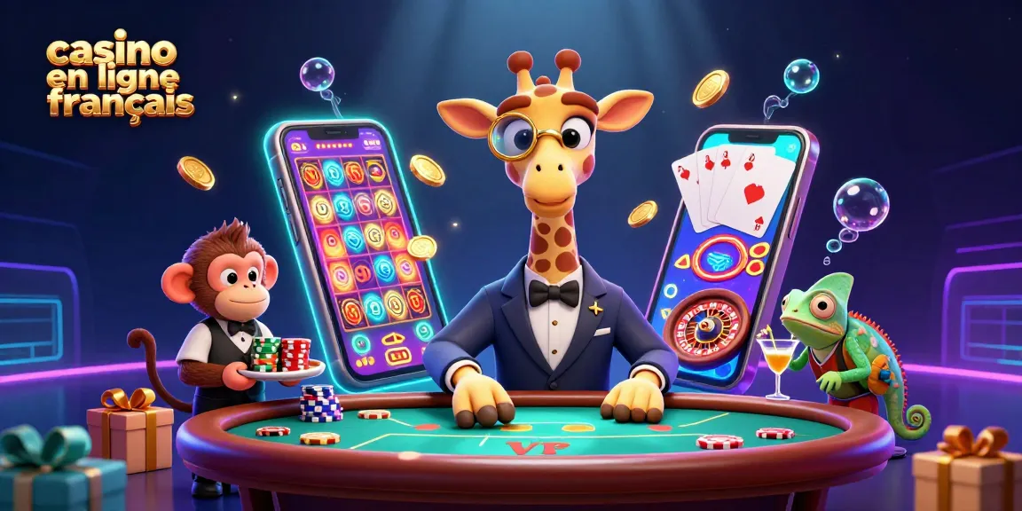 Apprenez à gagner avec le casino en ligne français grâce à cette illustration dynamique de jeux de casino.