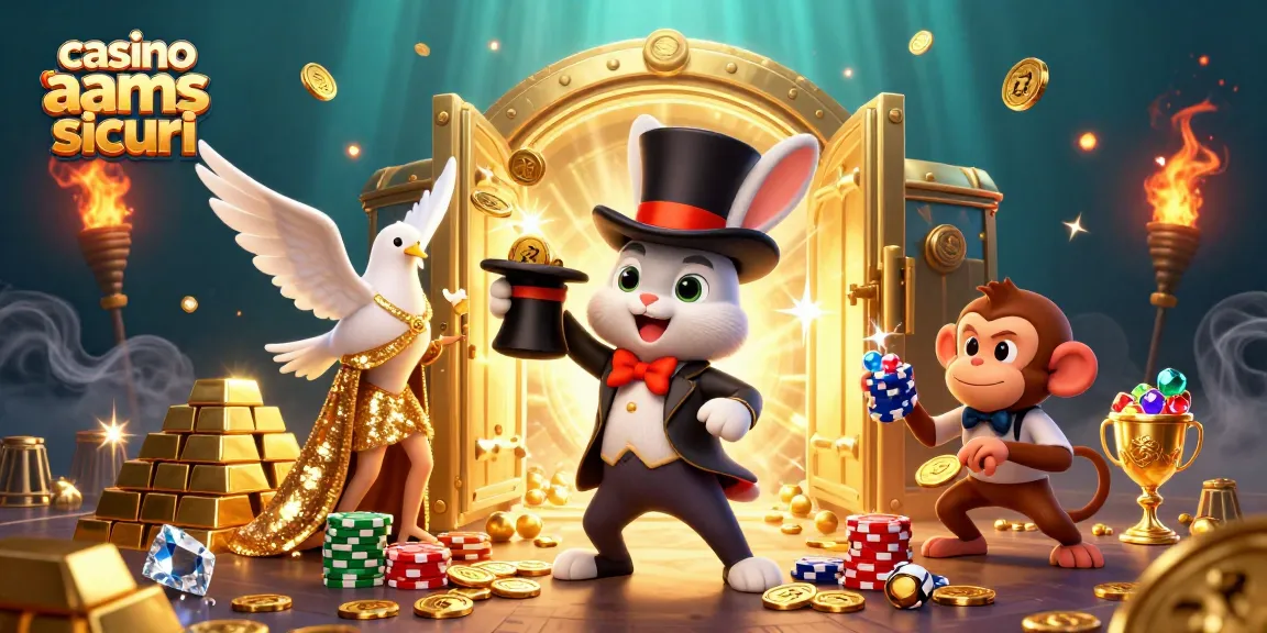 Scopri i casinò non AAMS sicuri con una magica illustrazione che cattura l'azione del gioco.