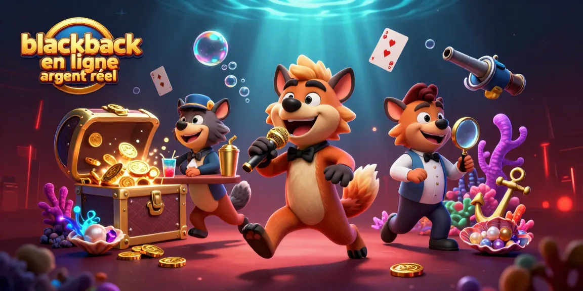 Jouez au blackjack en ligne argent réel avec des croupiers dans un décor de casino vivant.