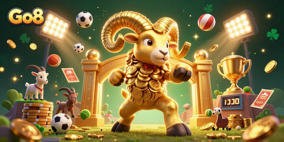 Join the Go8 adventure with thrilling sports betting dynamics and golden rewards amidst a vibrant casino atmosphere.