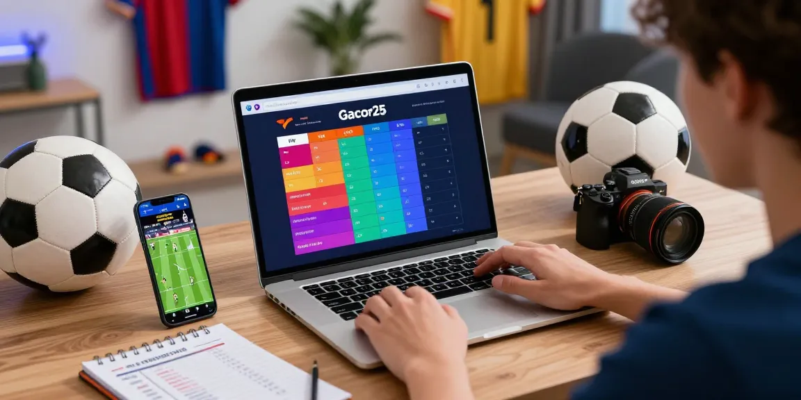 Exciting Gacor25 online betting platform scene showcasing sports memorabilia and user engagement.