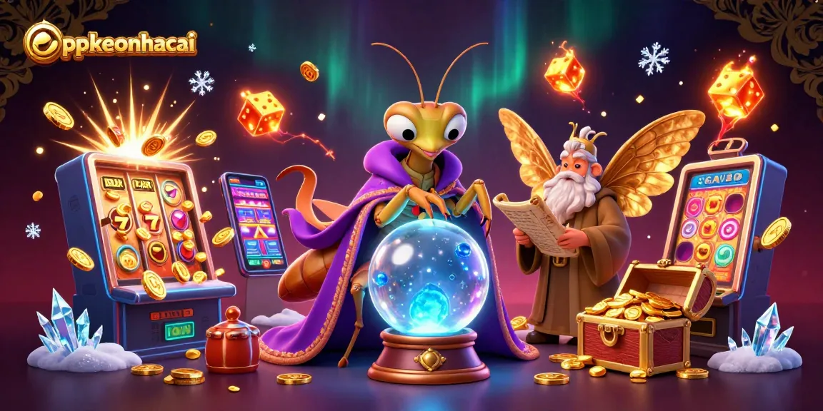 Engage with appkeonhacai’s vibrant casino illustration featuring lucky game elements and mystical fortune telling.